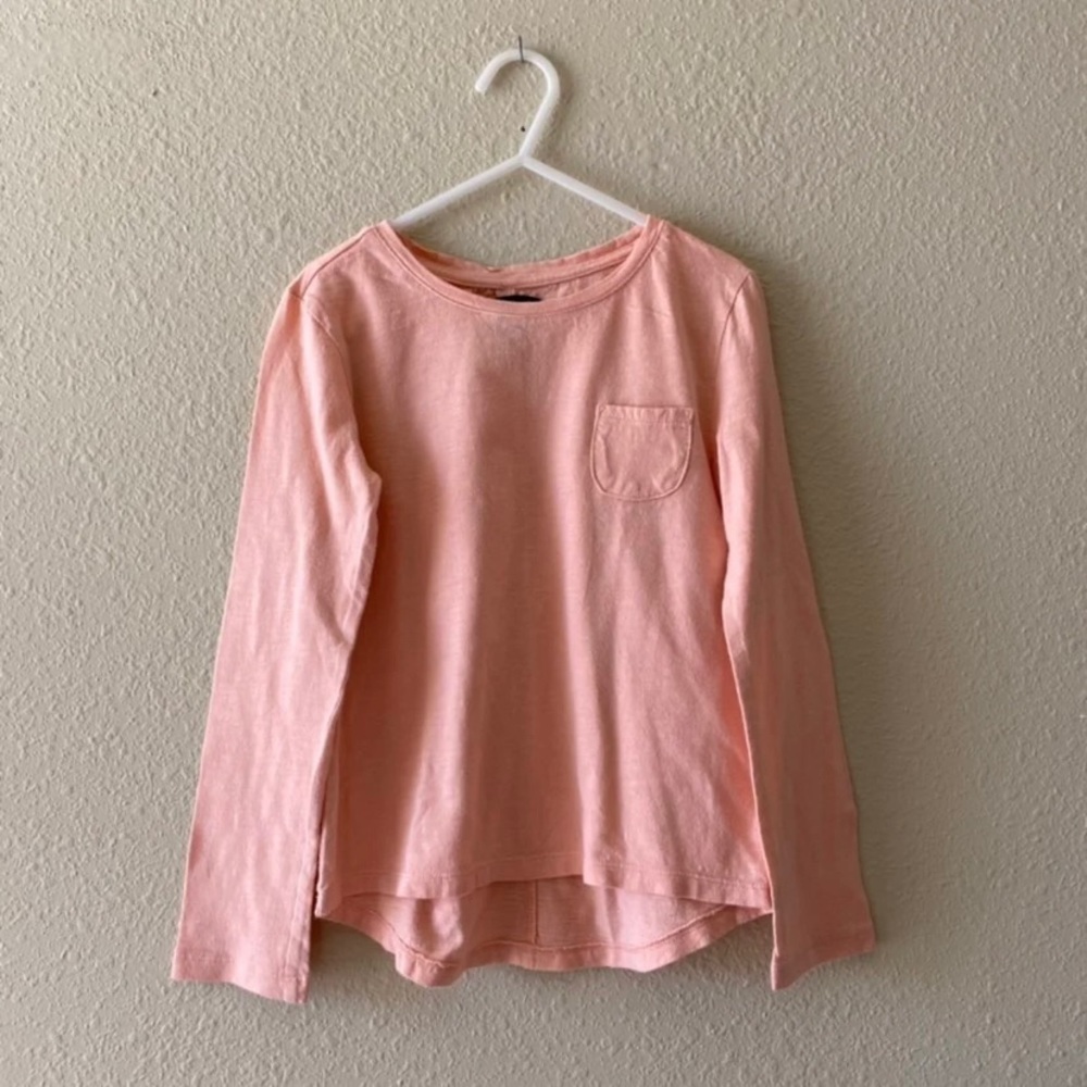 Gap Girls S (6/7) Pink Long Sleeve Basic Tee